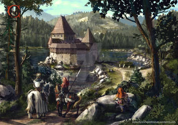 Mountain lake castle - Arrival at Mournful Guard