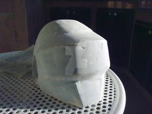 Thomas Bangalter helmet coated with resin filler