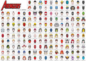 The Avengers Hand Drawn Characters