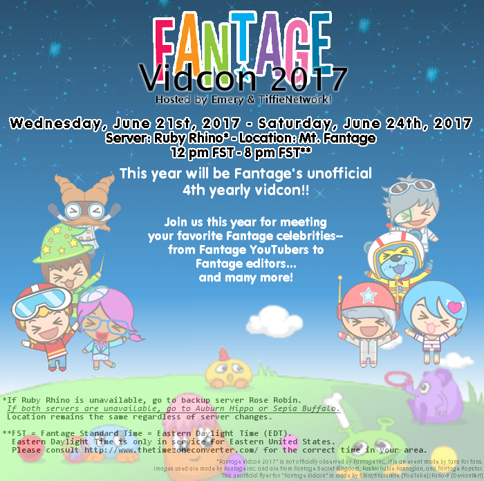 Fantage Vidcon 2017 info