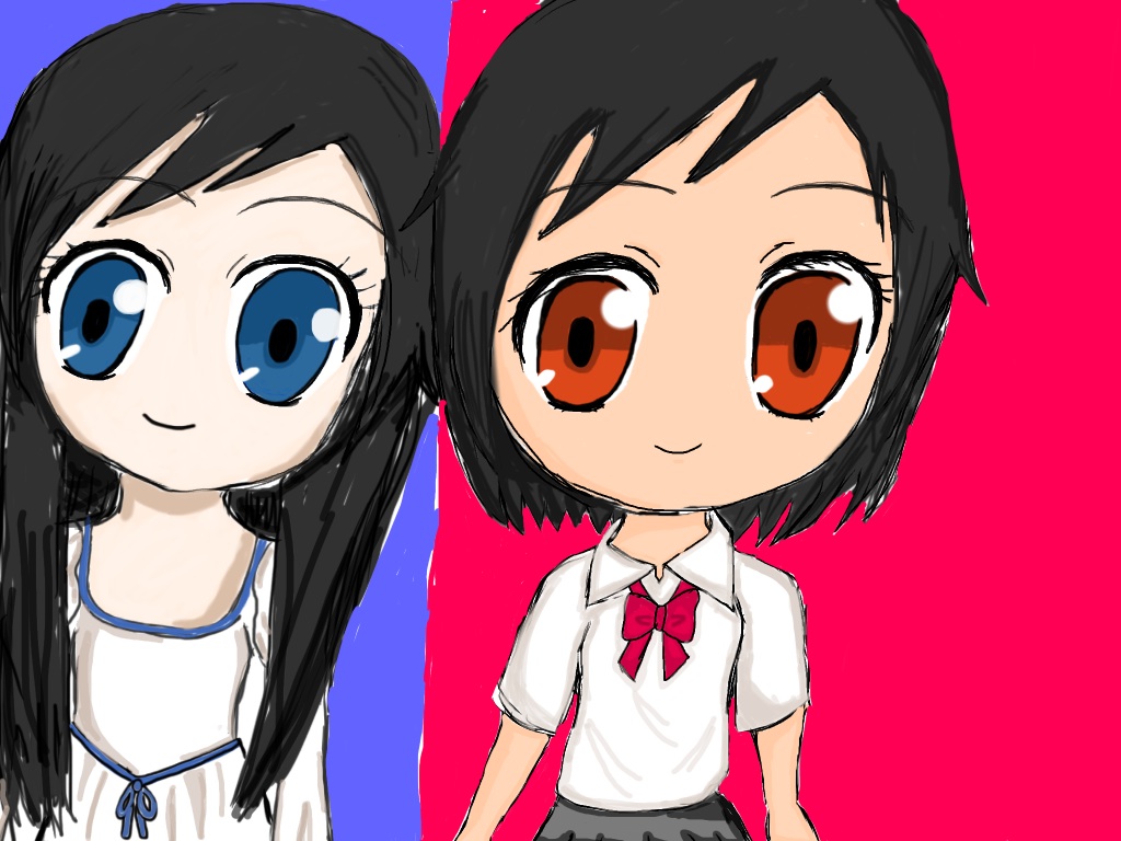 Blood + Diva and Saya Chibi