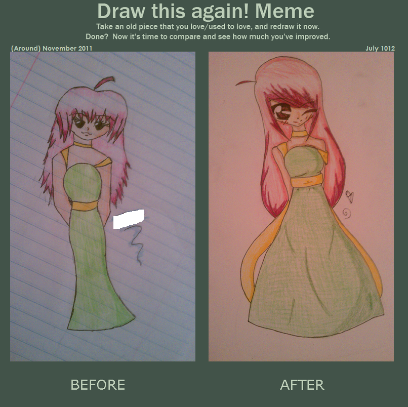 Draw this Again Meme: Girl in Dress