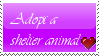 Adopt a shelter animal stamp by 90sCat