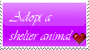 Adopt a shelter animal stamp