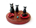 Cats Family Miniature by LaVolpeCimina