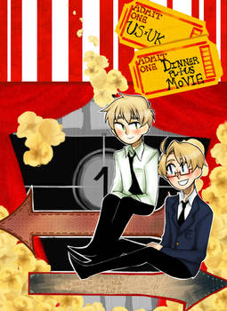 USUK Anthology Fanart-Dinner Plus Movie