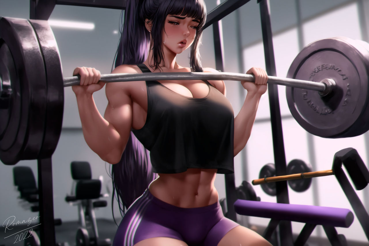 Girl flexing her muscle bit different anime style by Ironmusclearts on  DeviantArt