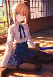 Artoria Pendragon, awaiting for Shirou