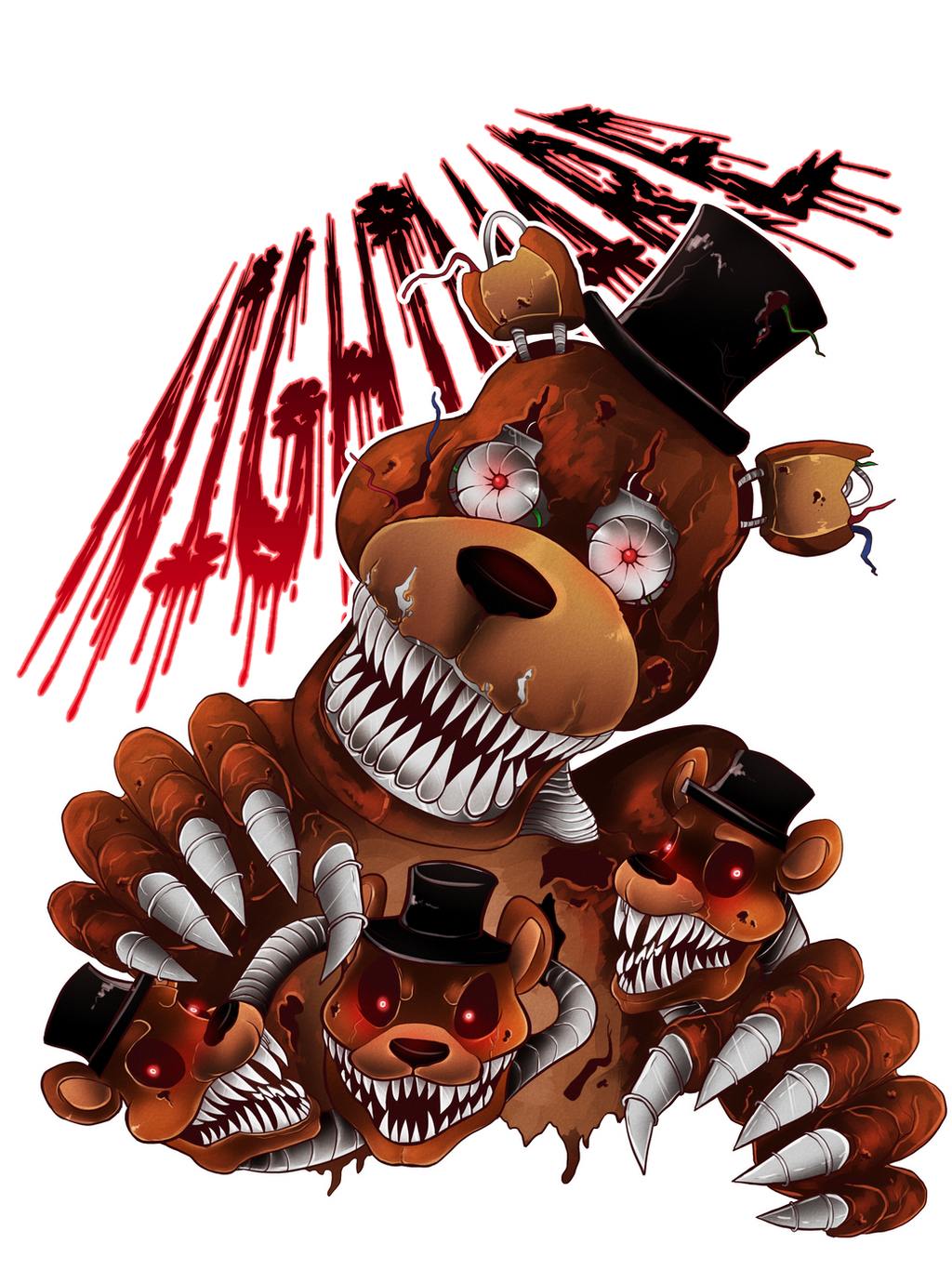 Nightmare Freddy (Five Nights at Freddy's 4) by ArtyJoyful on DeviantArt