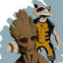 Rocket And Groot Colour