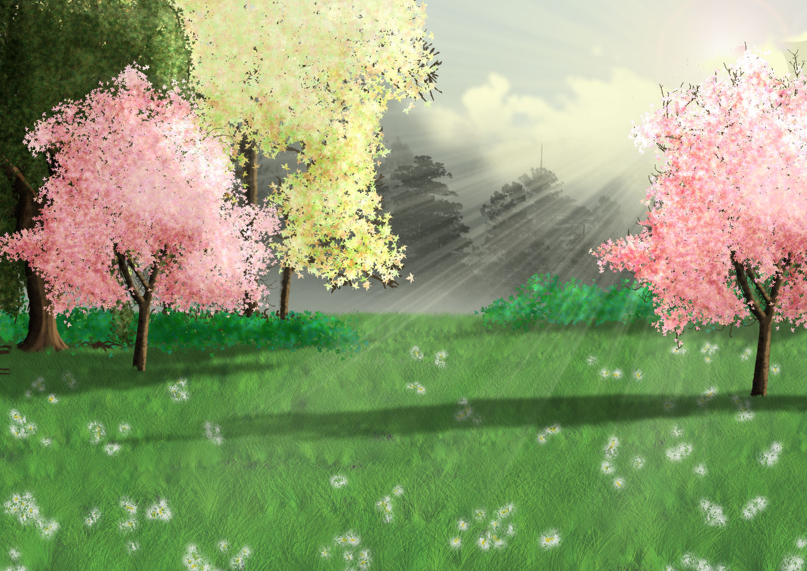 Free Spring Meadow Background