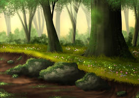 Free Summer Forest Background