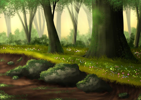 Free Summer Forest Background