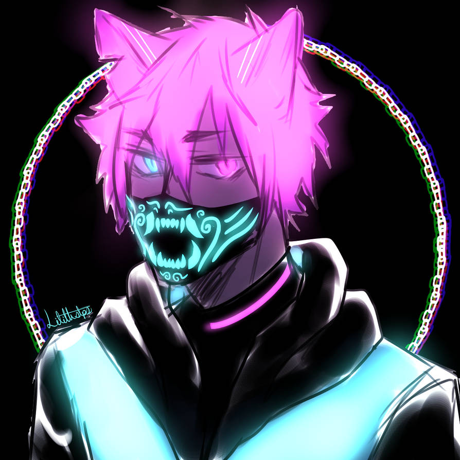 Neon Mask Character Neon Mask by Somnvari on DeviantArt