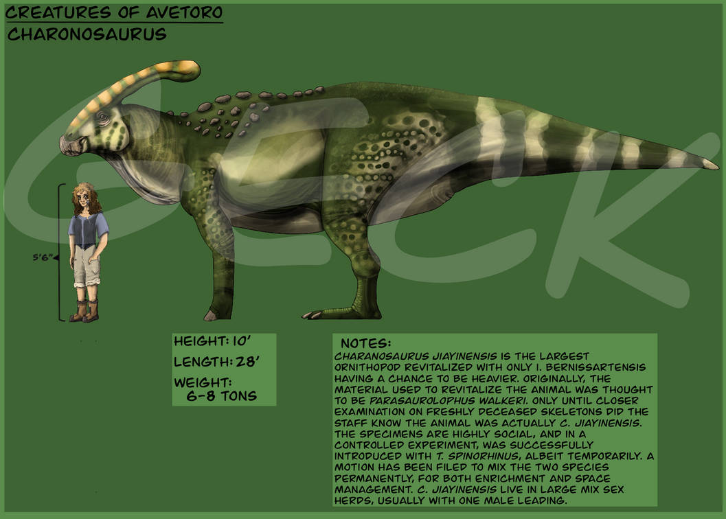 Charonosaurus Reference Sheet by GeckArt on DeviantArt