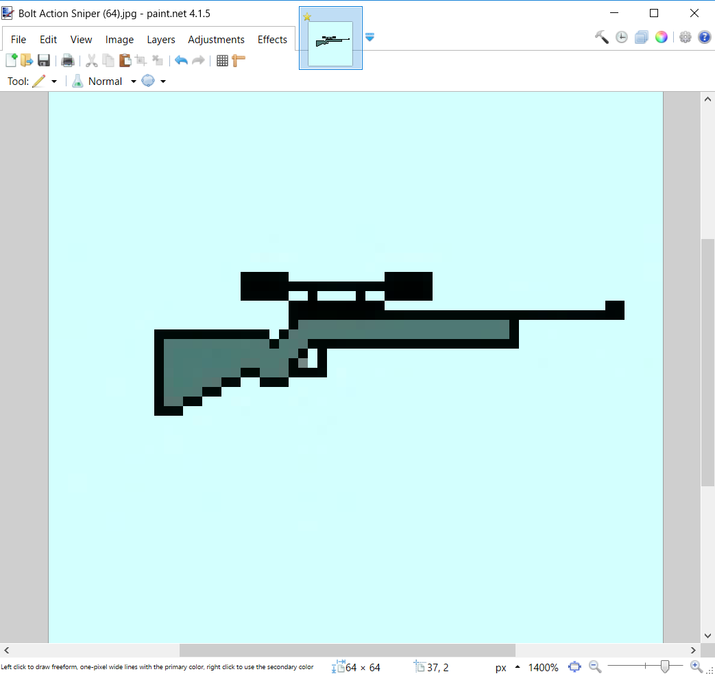 Pixel art Bolt Action Sniper Rifle by isuckatdrawing3 on DeviantArt