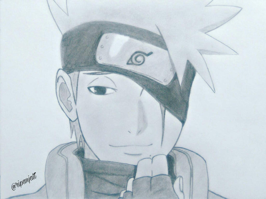Drawing Kakashi Hatake Unmasked From Naruto by Anim3Lov3r