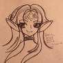 Zelda (A Link Between Worlds) pen sketch 