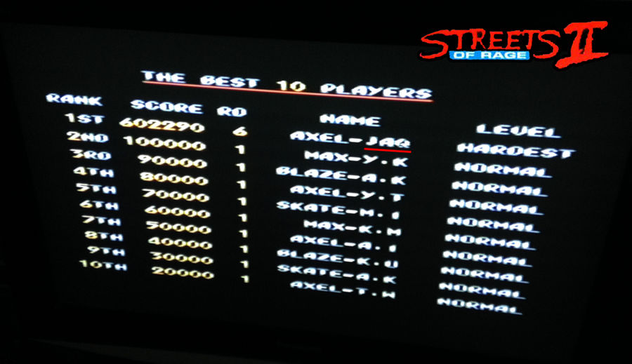 Streets of Rage II - Highscore challenge