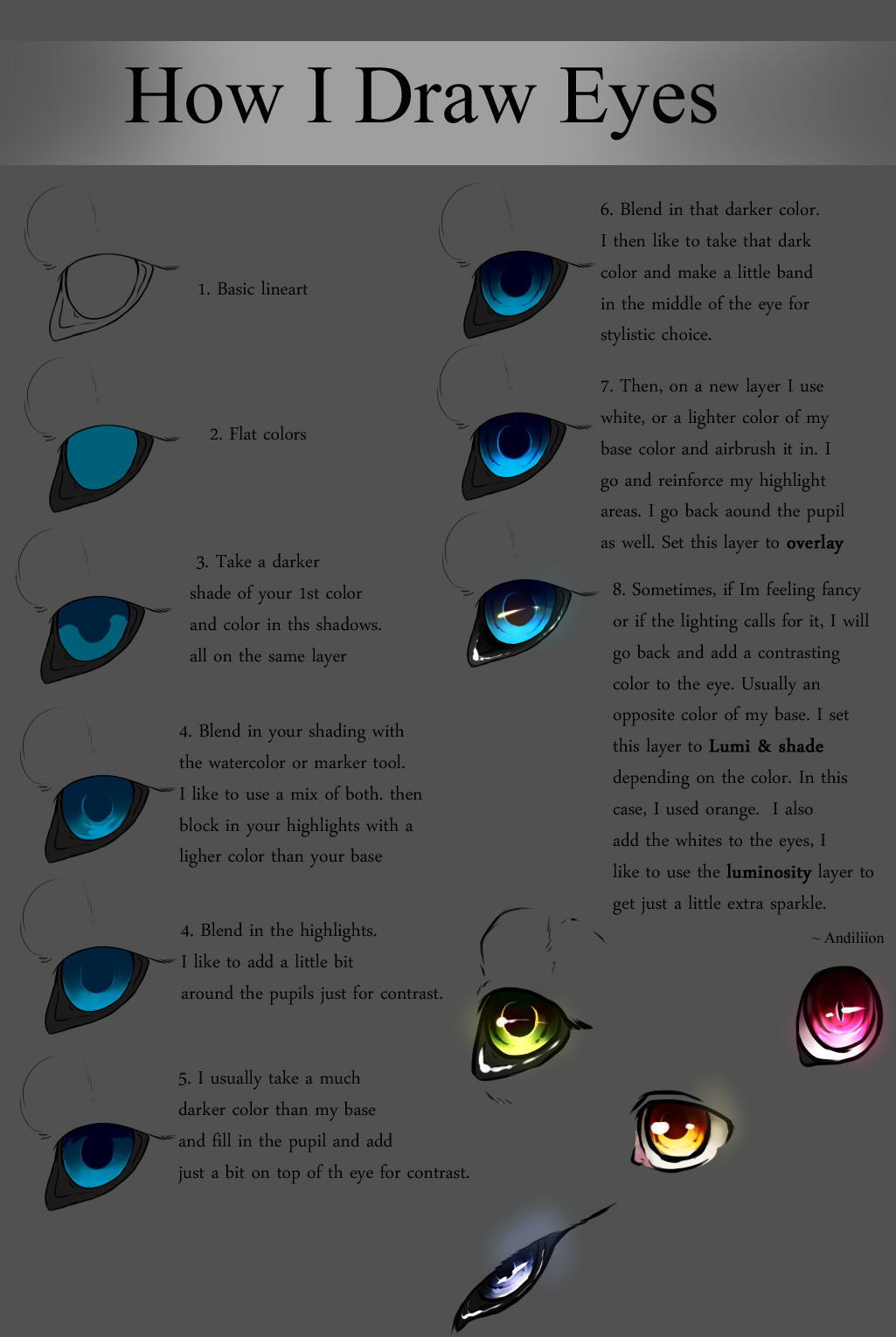 How I draw eyes