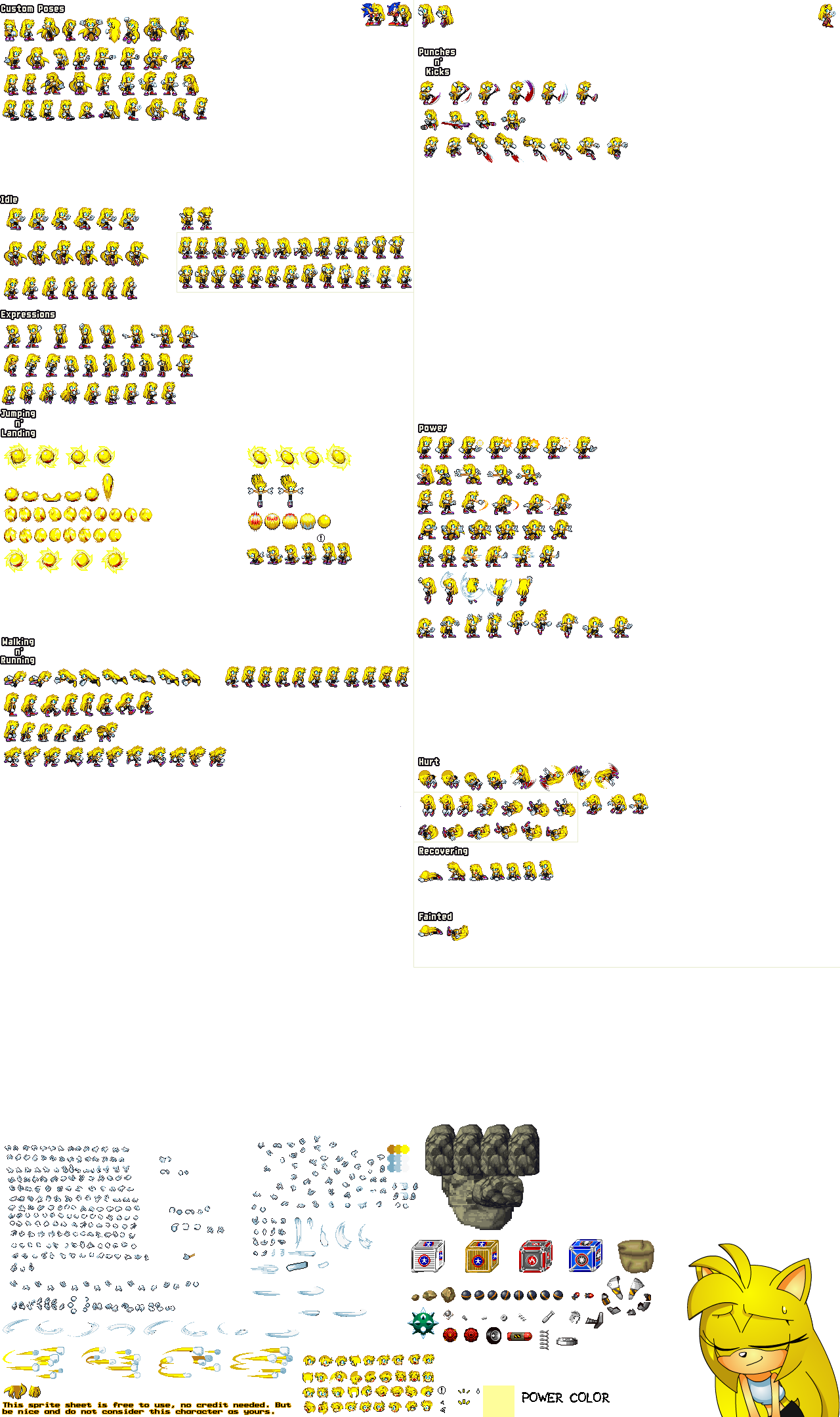 Super Hyper Sonic Sprite Sheet (Sonic X) by TheKnucklesMainG4 on DeviantArt