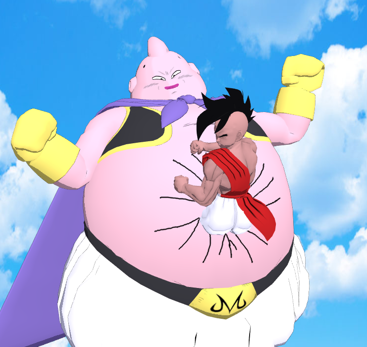 majin buu and fat buu (dragon ball) drawn by see_you