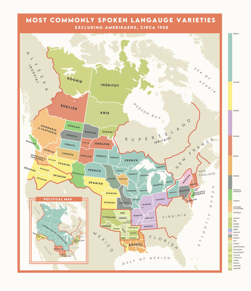 Most commonly spoken languages in.. (RTL alt-hist) by ...