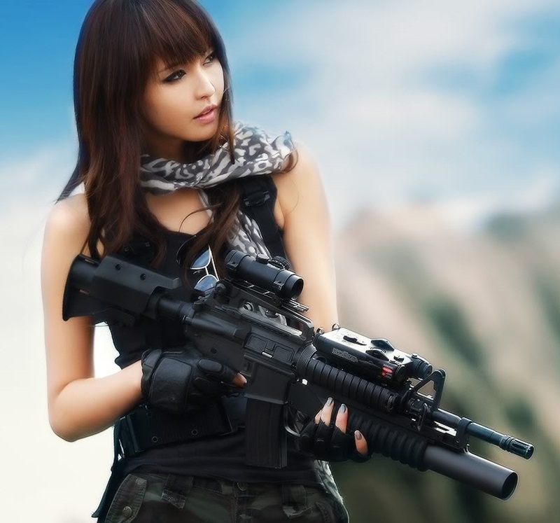 Gilr Rapper Gun Girl and Gun by combat008 on DeviantArt