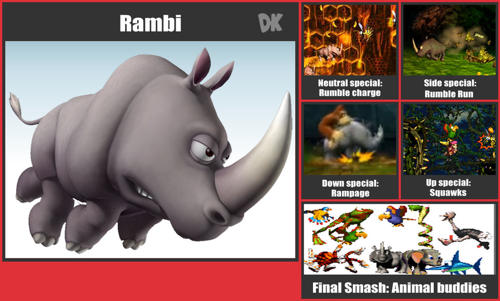 Rambi SSb Moveset by danilo11