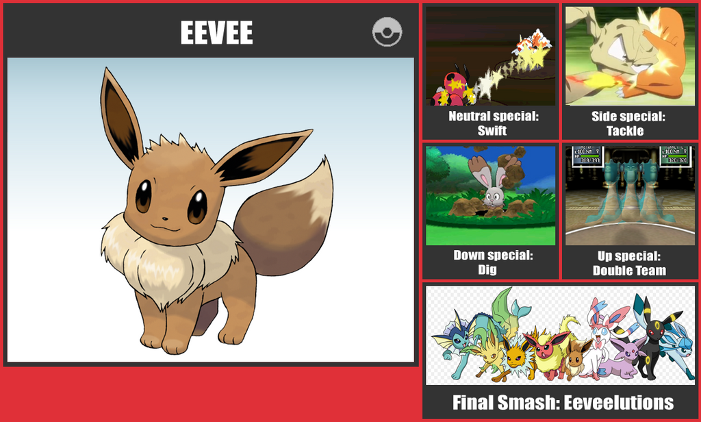 Eevee SSB Moveset by danilo11