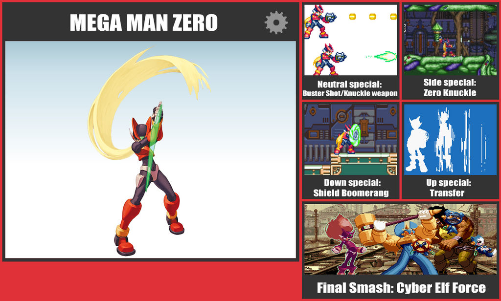 Mega Man Zero SSB Moveset by danilo11