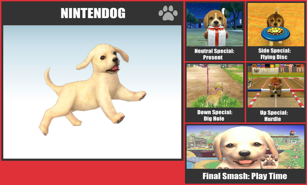 Nintendog SSB Moveset by danilo11