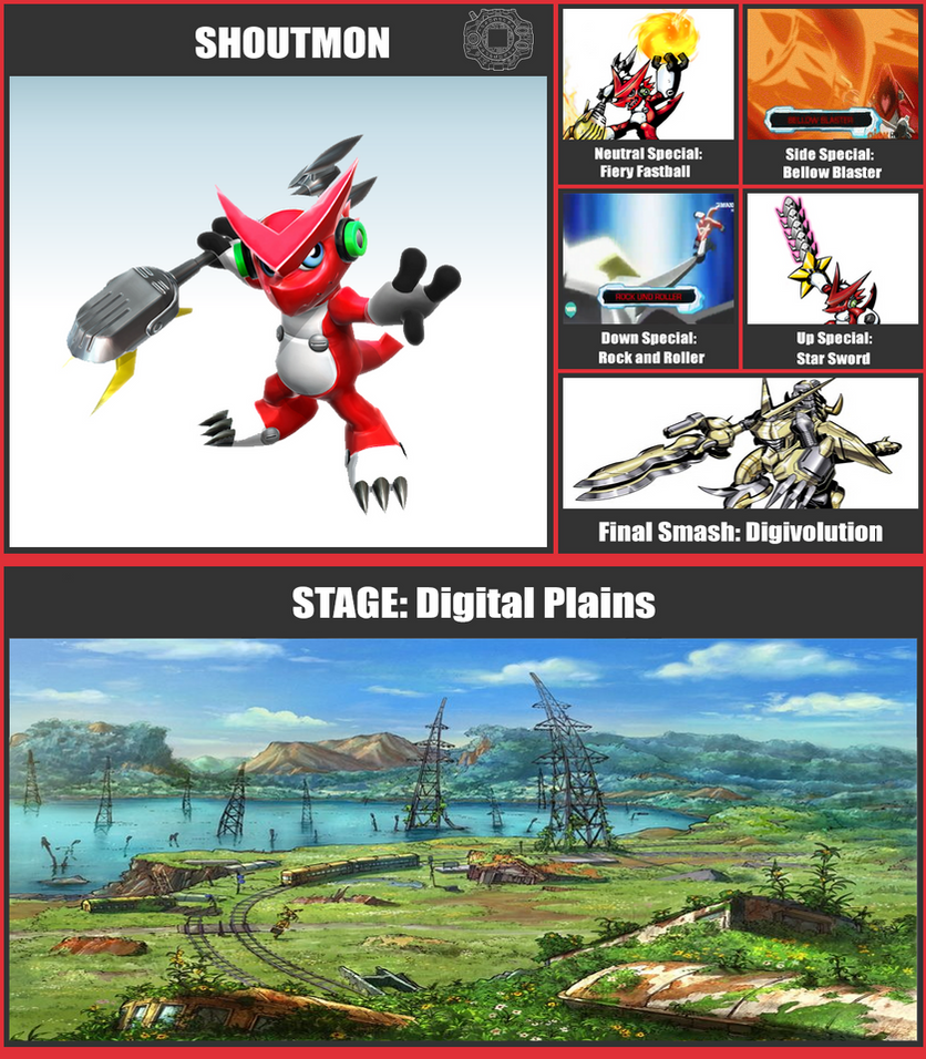 Shoutmon SSB Moveset by danilo11