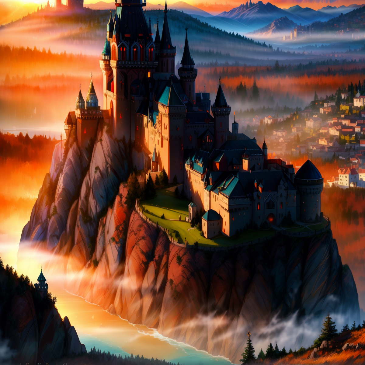 Castle landscape by GodsEmperorXX on DeviantArt