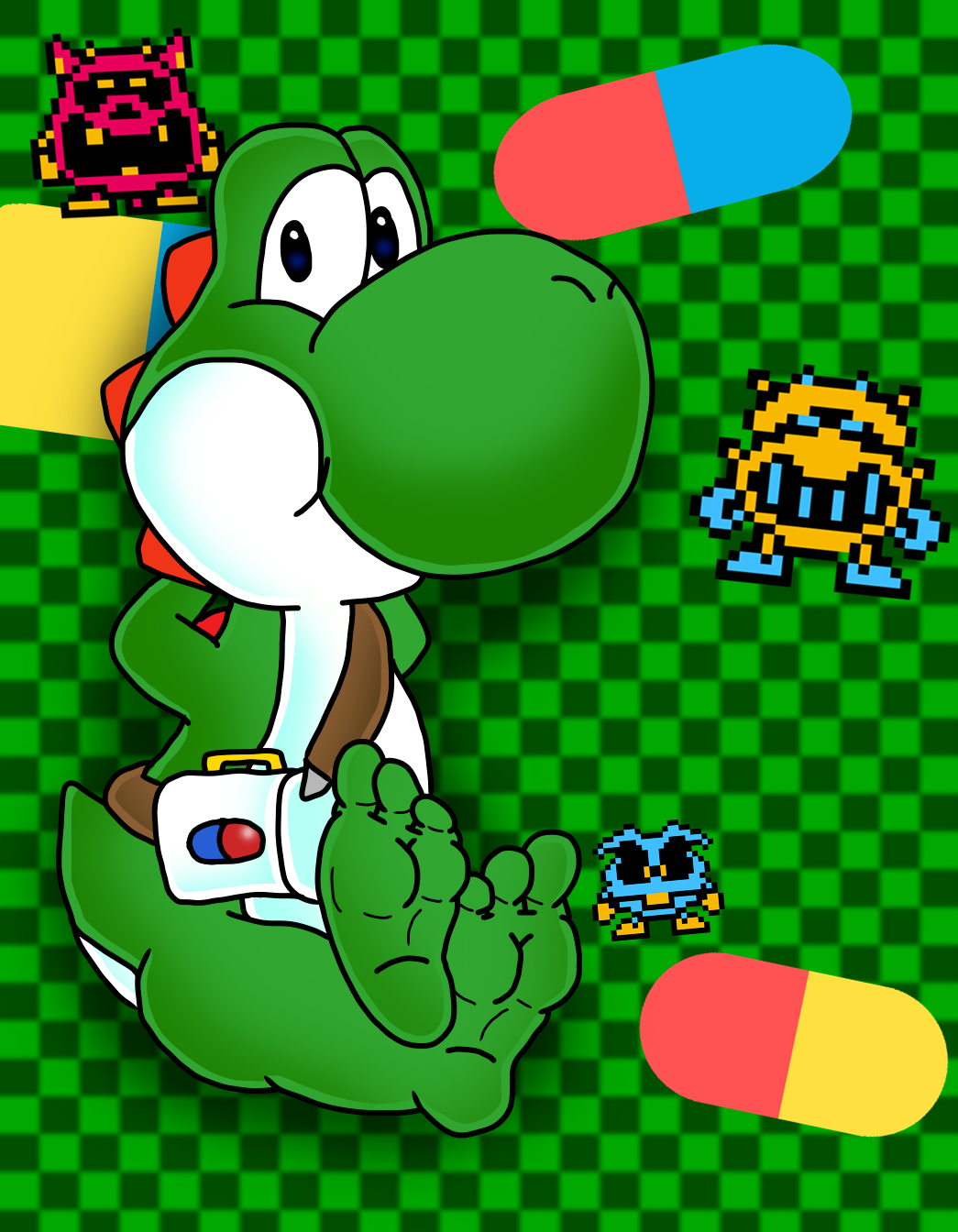 Yoshi Leg Dr. Yoshi Soles by HyperMario9 on DeviantArt