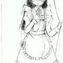 Kuroneko with maid costume