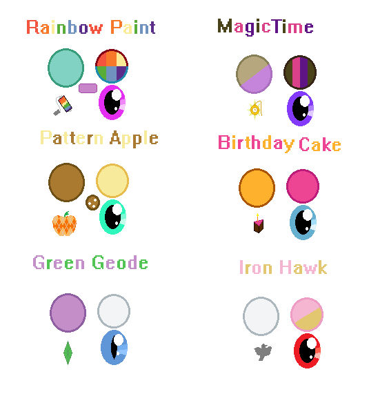 Mane 6 Next Generation's Color Schemes by AustynTheHedgehog on DeviantArt