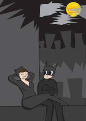 Catwoman and Batman - Scott Pilgrim Style