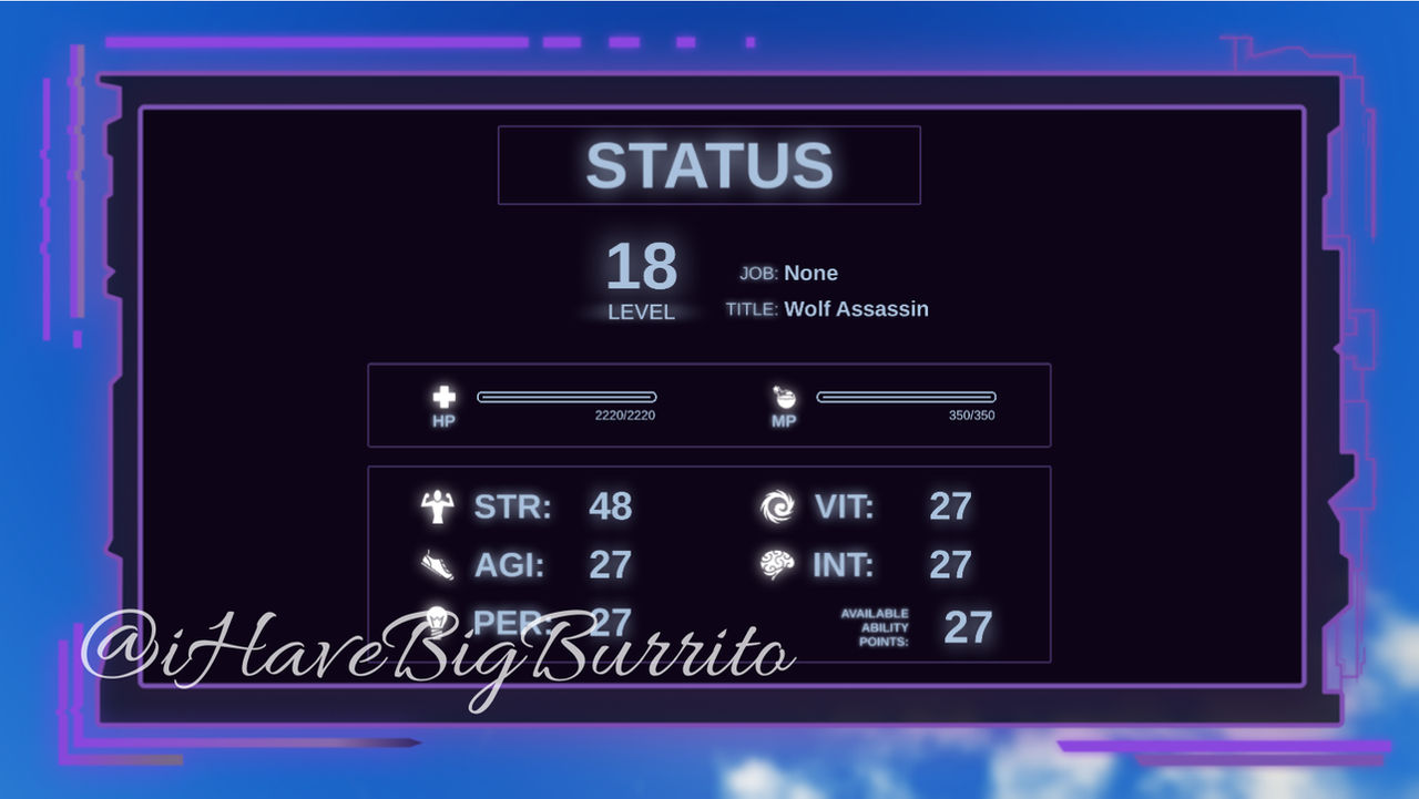 Player Status Design Player Status by bill123bob on DeviantArt