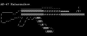 Ak Text AK-47 Kalashnikov ASCII by green-falco on DeviantArt