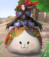 Commission: Fat Cat Mount by torakun14