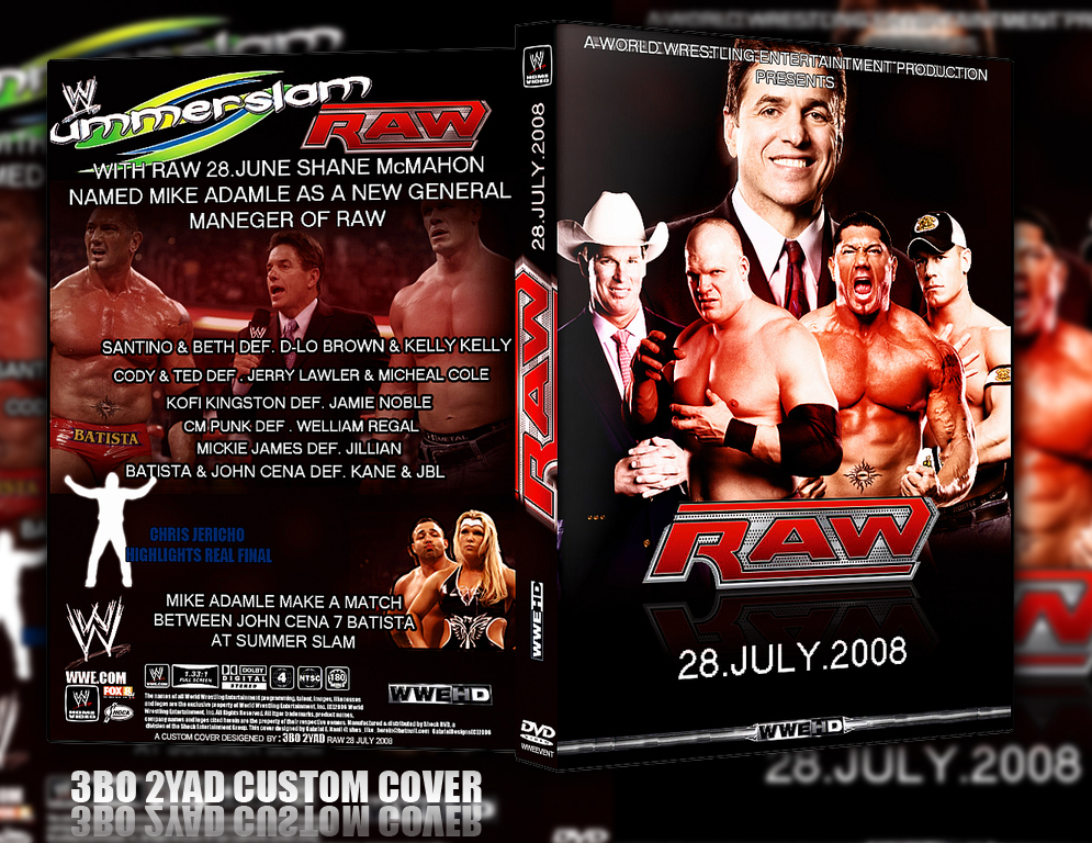 Wwe Raw 28 July 08 Dvd Cover By Y2jgfx On Deviantart Wwe Raw 28 July 08 Dvd Cover By Y2jgfx On Deviantart