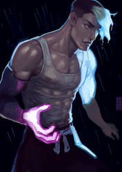 Shiro in the rain