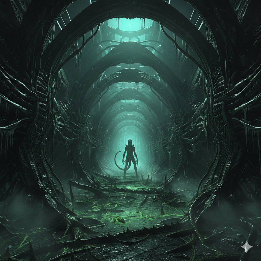 Alien Hive Corridor by Maschika on DeviantArt