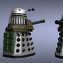 A Dalek with a minigun