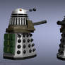 A Dalek with a minigun