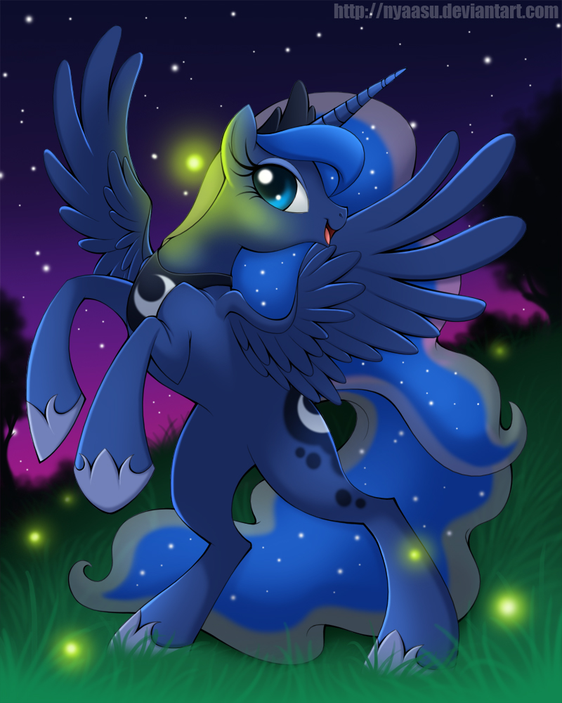 Princess Luna and Fireflies