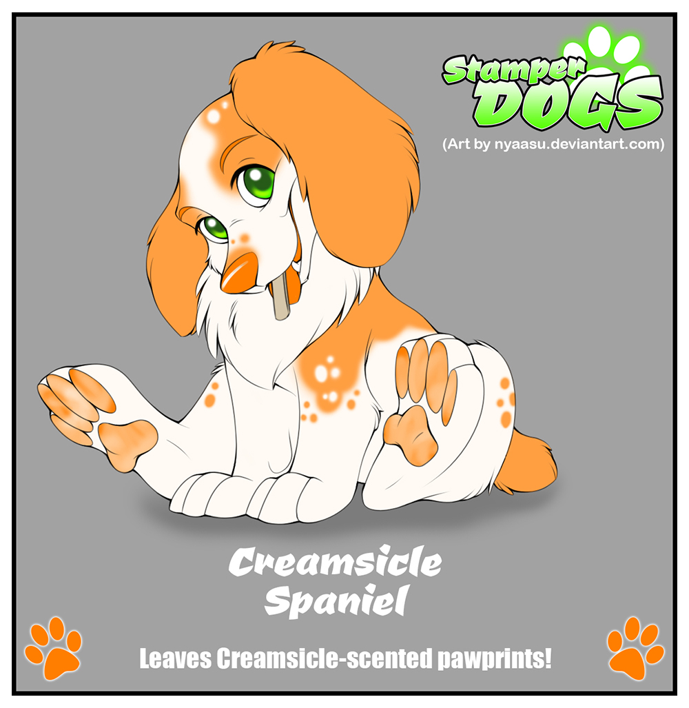 Stamper Dog - Creamsicle Spaniel - MINE!