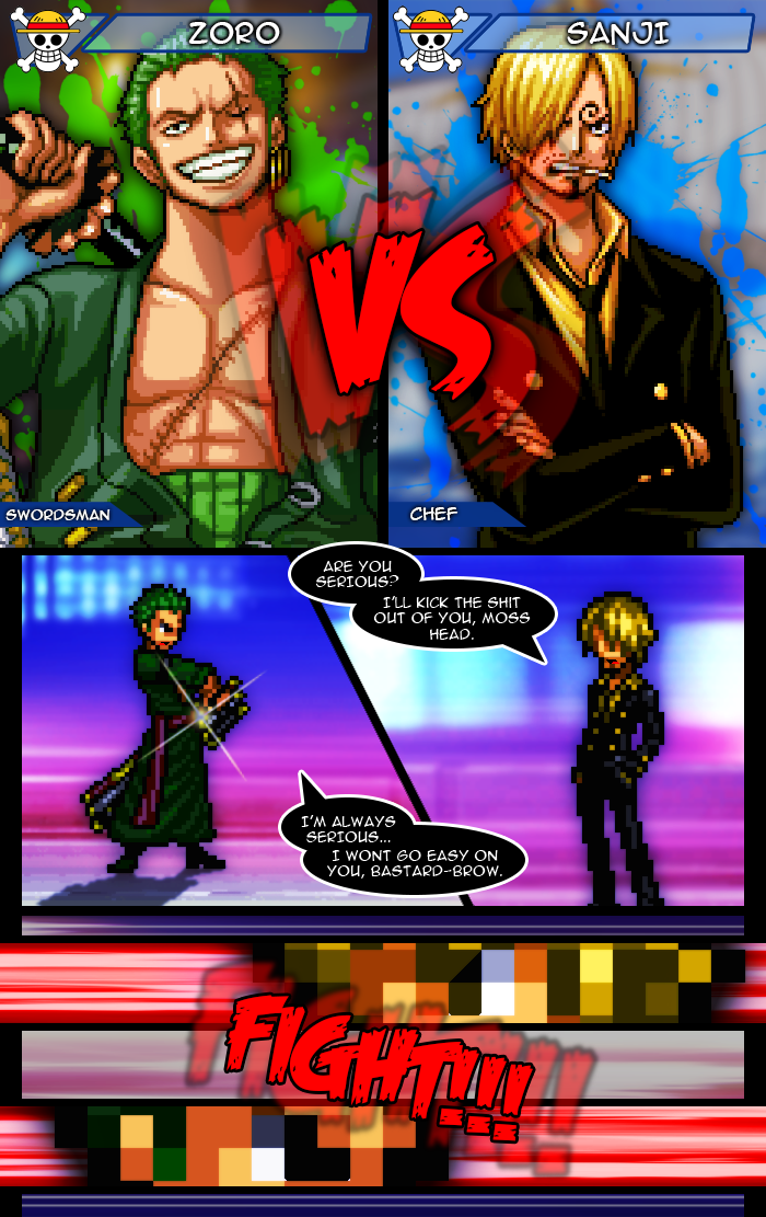 Zoro vs Sanji - Straw Hat Rivalry - Page #001