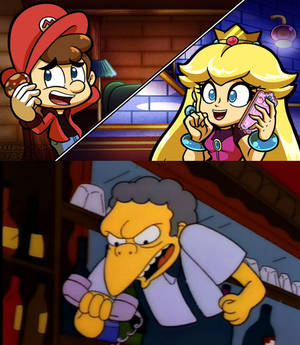 Mario and Peach Phone Pranks Moe 